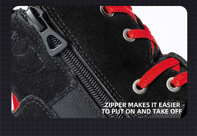 AUGI Men's Motorcycle Riding Shoes Anti-Scratch Ankle Boots - All-Season Touring & Casual Skate Sneaker Style (Size 39-45)