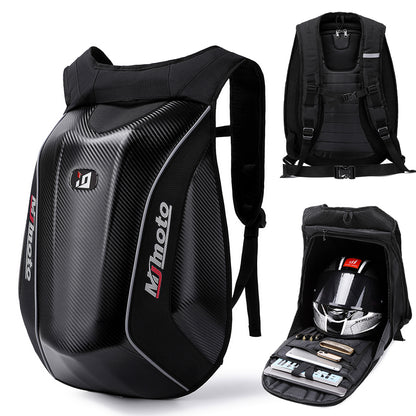 48L Expandable Storage Travel Bag Luggage Motorcycle Backpack | No-Drag Hardshell Helmet Bag for Men & Women, for 15 inches Laptop