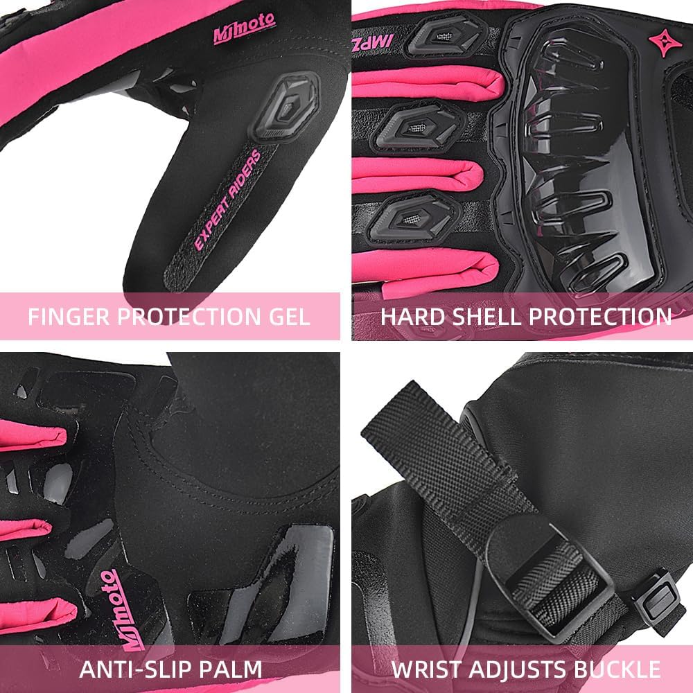 mjmoto Women's Motorcycle Gloves - Wearing Demo