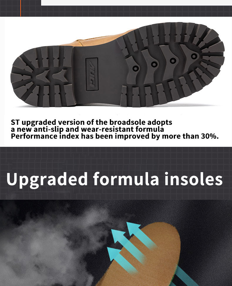 AUGI Urban Commuter Motorcycle Boots for Men & Women - Retro Classic Anti-Scratch Casual Riding Shoes, Stylish & Protective (Size 36-46)