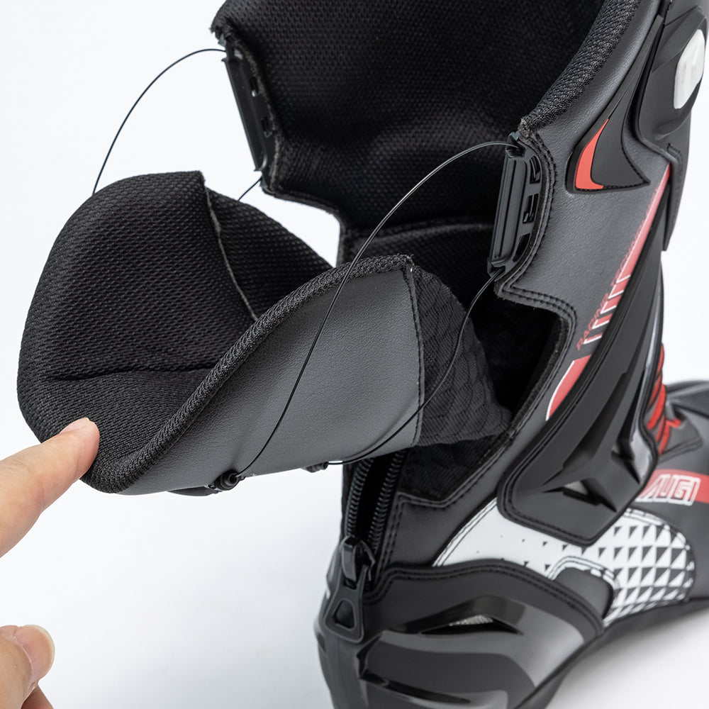 AUGI Racing Motorcycle Boots for Men & Women - Anti-Slip Off-Road Alloy Reinforced Protective Boots for Sportbike & Motocross (Size 39-46)