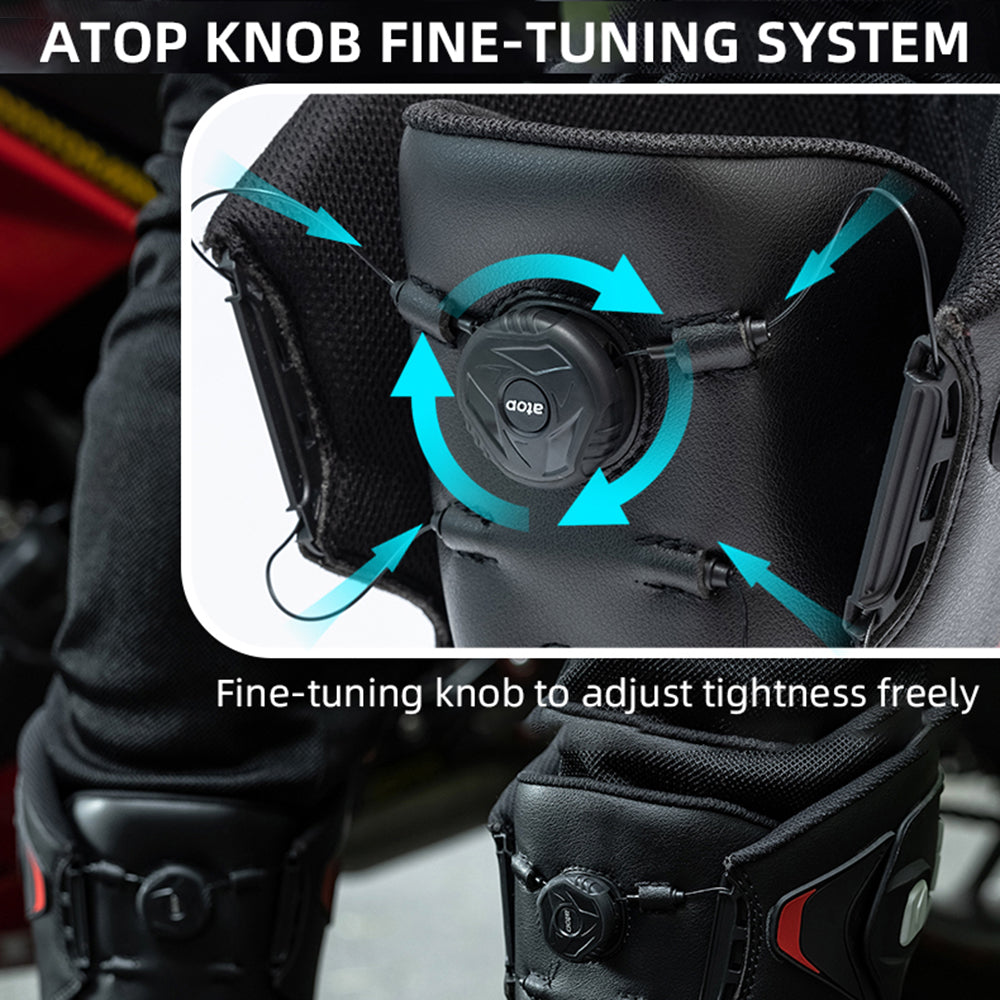 AUGI Racing Motorcycle Boots for Men & Women - Anti-Slip Off-Road Alloy Reinforced Protective Boots for Sportbike & Motocross (Size 39-46)