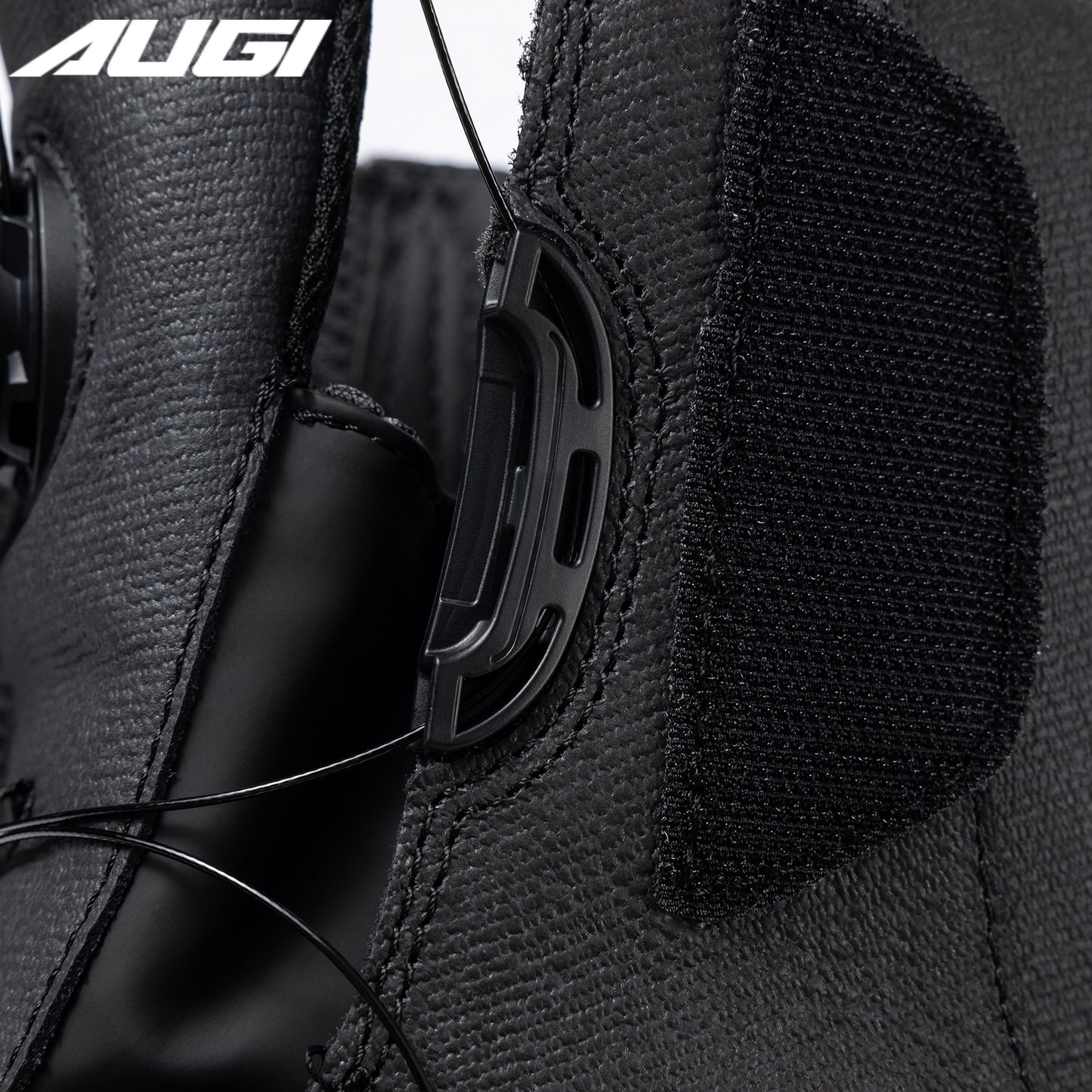 AUGI Men's Adventure Motorcycle Boots - Waterproof Cowhide Leather Rally Shoes for Off-Road Touring & Protection (Size 39-46)