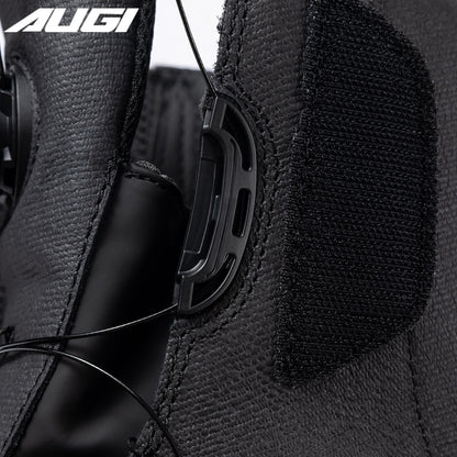 AUGI Men's Adventure Motorcycle Boots - Waterproof Cowhide Leather Rally Shoes for Off-Road Touring & Protection (Size 39-46)
