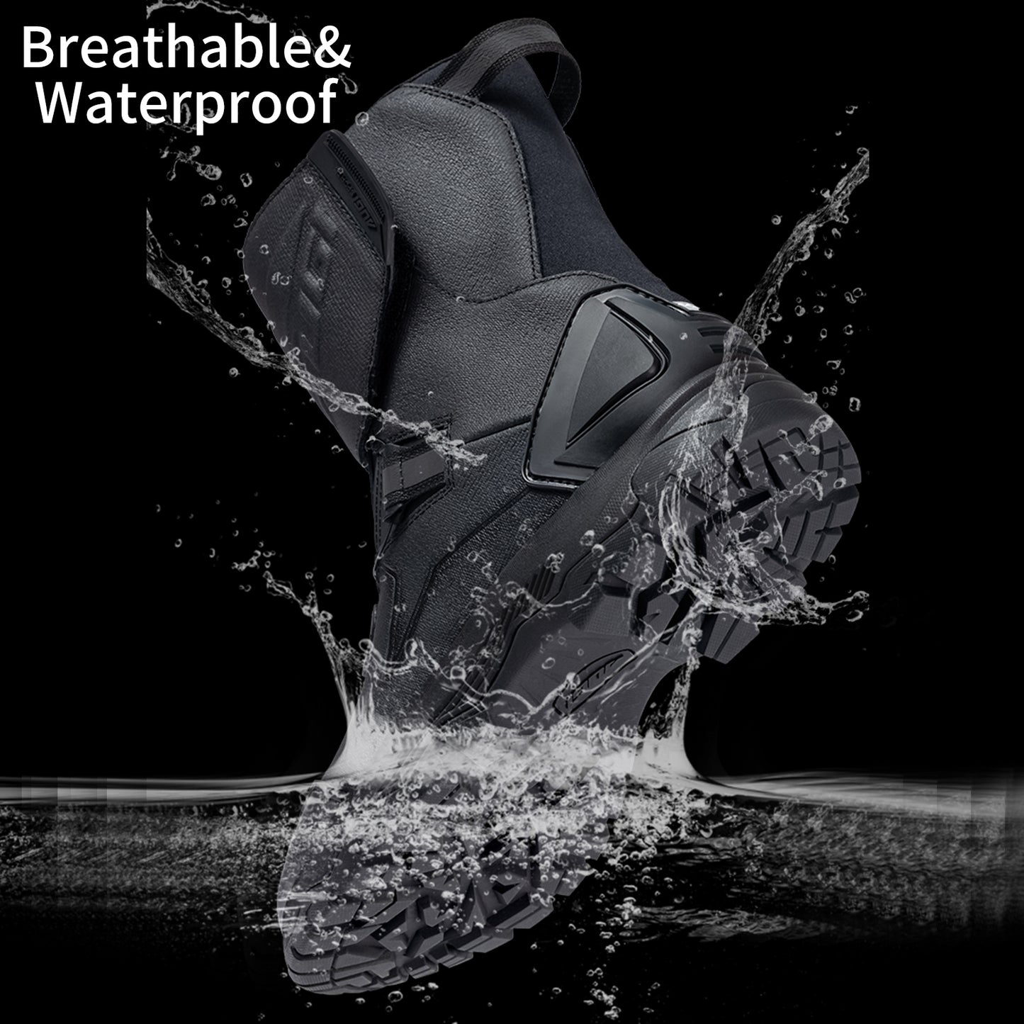 AUGI Men's Adventure Motorcycle Boots - Waterproof Cowhide Leather Rally Shoes for Off-Road Touring & Protection (Size 39-46)