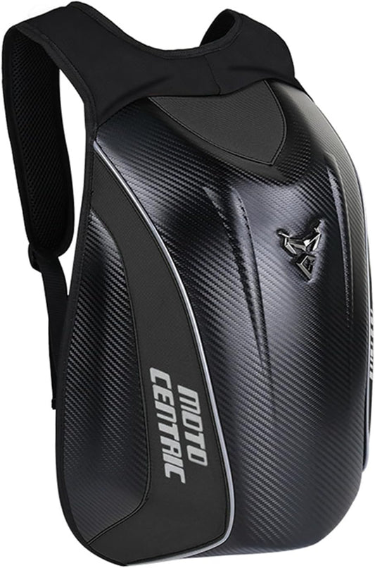 mjmoto Carbon Fiber Backpack Black - Front View