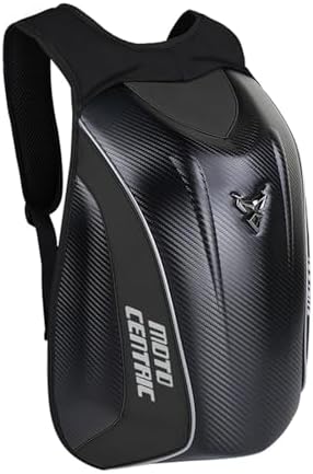 mjmoto Carbon Fiber Backpack Blue - Front View