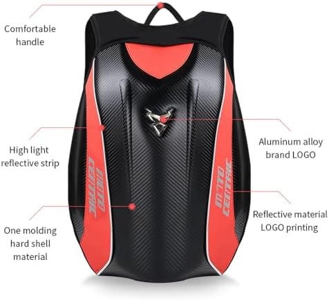 mjmoto Carbon Fiber Backpack - Reflective Detail