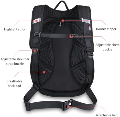 mjmoto Carbon Fiber Backpack - Side View