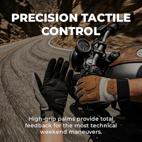 mjmoto Vintage Brown Gloves - Wearing Demo