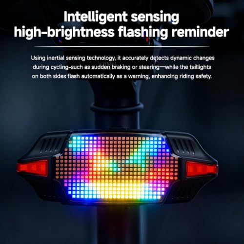 mjmoto Smart LED Tail Light - Mounted on Bike