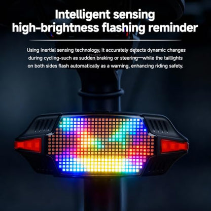 mjmoto Smart LED Tail Light - Mounted on Bike