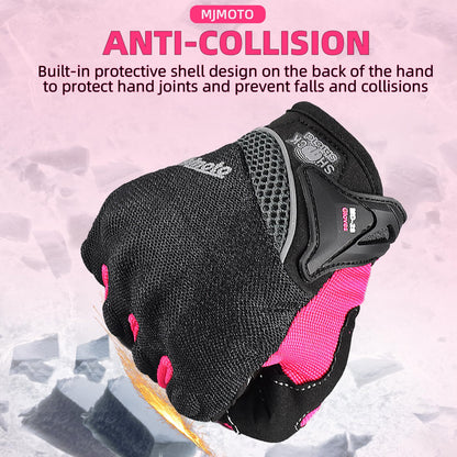 mjmoto Mesh Gloves Gray - Palm View