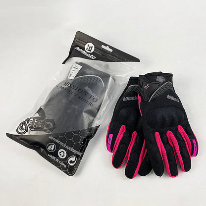 mjmoto Mesh Gloves Pink - Wearing Demo