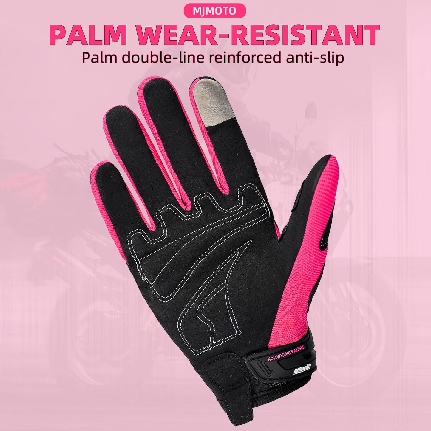 mjmoto Mesh Gloves - Touchscreen Feature