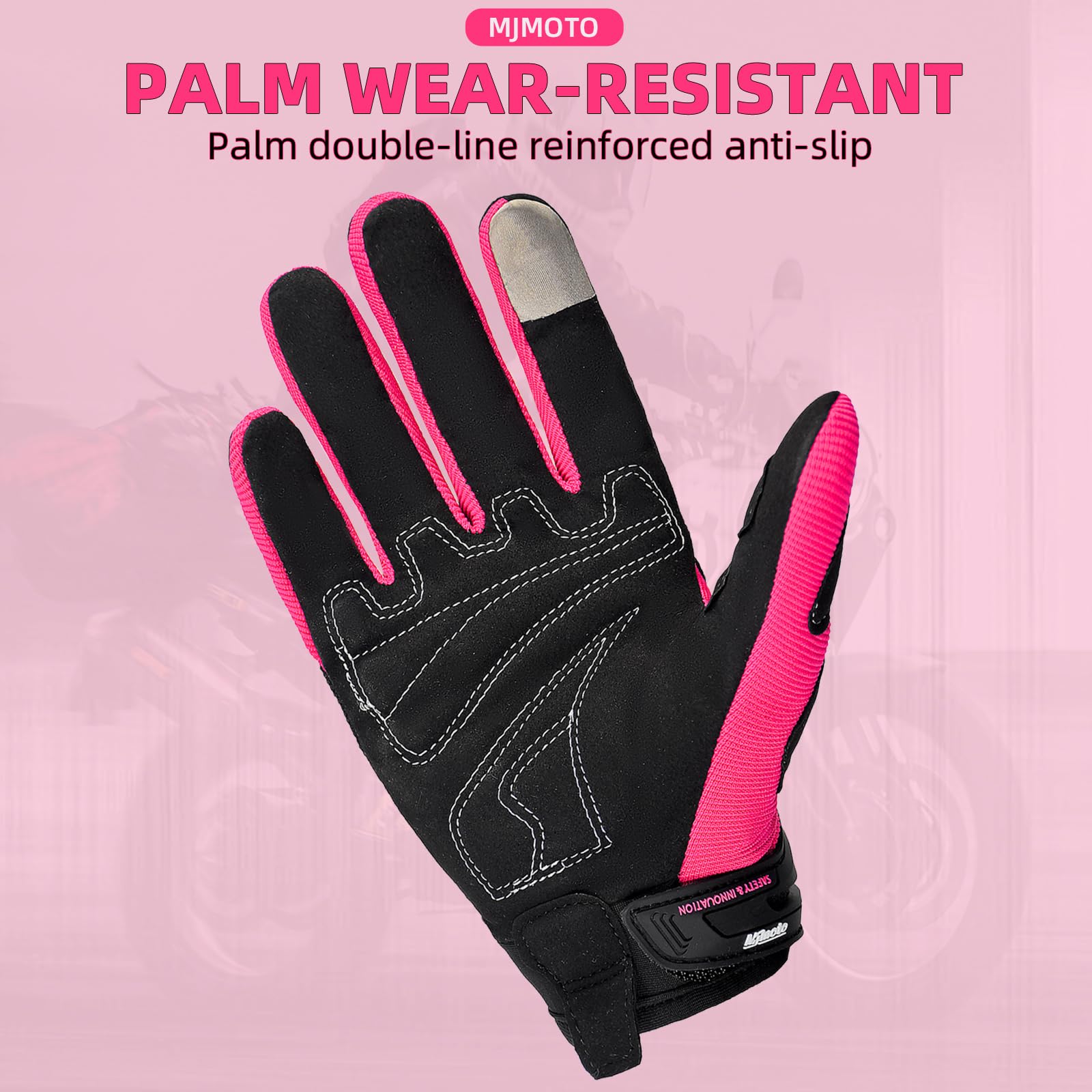 mjmoto Mesh Gloves - Touchscreen Feature