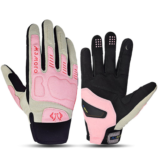 mjmoto Women's Pink Summer Gloves - Front View