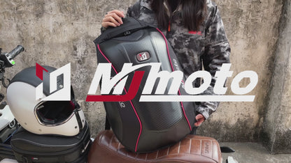 48L Expandable Storage Travel Bag Luggage Motorcycle Backpack | No-Drag Hardshell Helmet Bag for Men & Women, for 15 inches Laptop