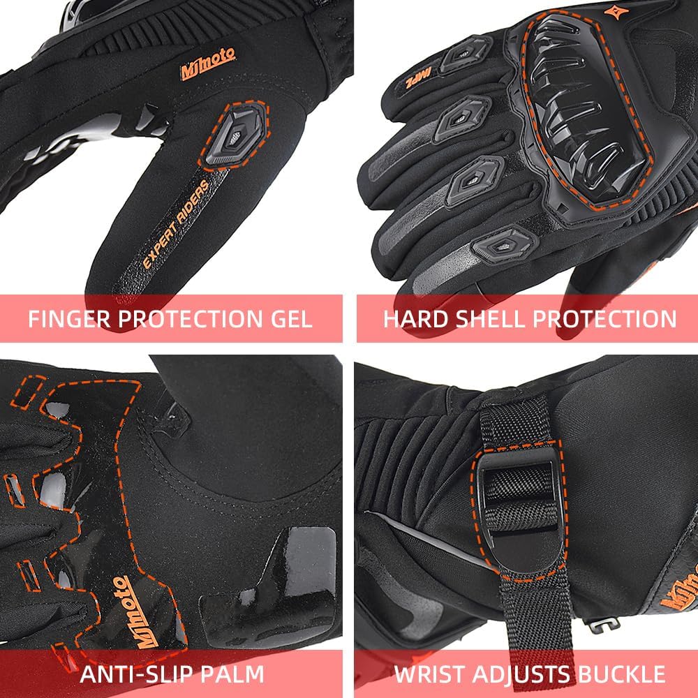 mjmoto Winter Gloves - Cuff and Wrist Closure